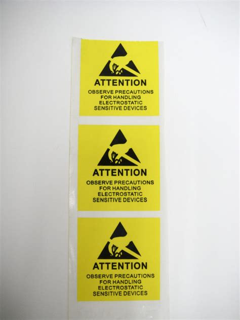 ESD Attention Warning Labels TLS Flexipak