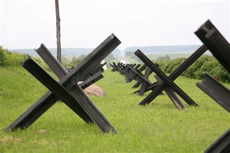 Anti Tank Obstacle Stock Photo Image Of Army Equipment 10081264