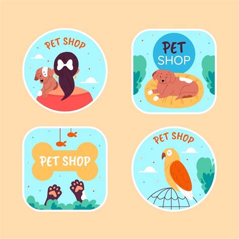 Free Vector Hand Drawn Pet Shop Template