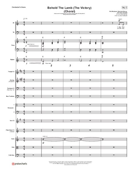 Behold The Lamb Choral Anthem Satb Passion Kristian Stanfill Arr