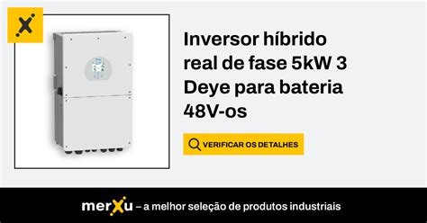 Deye Inversor híbrido real de fase 5kW 3 para bateria 48V os SUN 5K