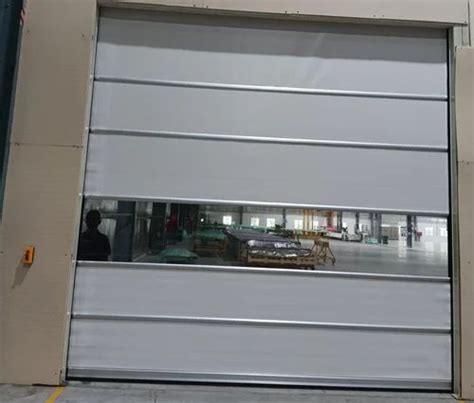 Blue Stainless Steel Rapid Rollup Door For Industry Size Dimension