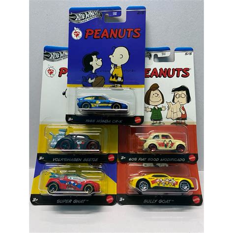 Hot Wheels Series Peanuts Honda Crx Volkswagen Beetle Fiat D Modificado Super Gnat Bully Goat