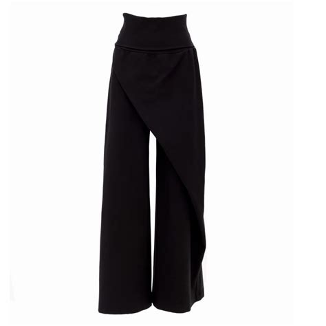 Black Wide Leg Trousers Jersey Julia Allert Wolf And Badger