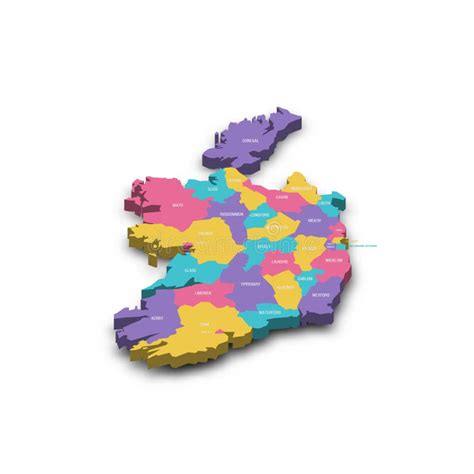 Mapa Pol Tico De Divisiones Administrativas De Irlanda Ilustraci N Del