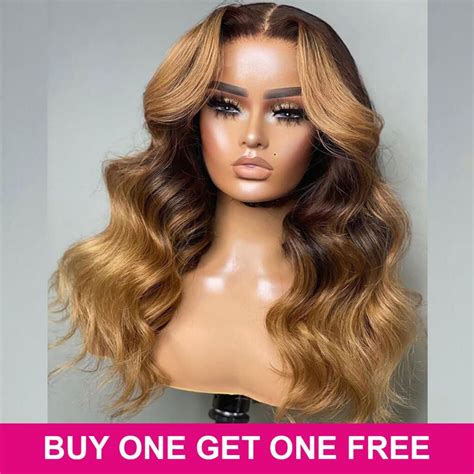 Highlight Honey Blonde Body Wave Lace Front Wig Tinashehair