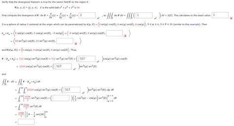 Solved Verify That The Divergence Theorem Is True For The Chegg