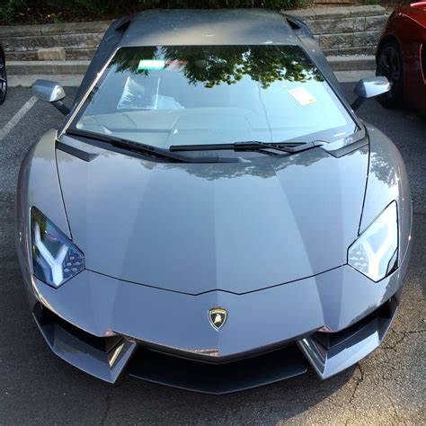 Photos of an amazing 2015 Lamborghini Aventador Coupe in Grigio Telesto ...