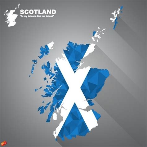 Scotland Map Flag Vector Free Download