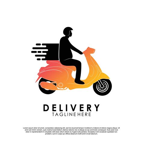 Delivery Logo With Bike Man Or Courier Premium Vector 10840295 Vector