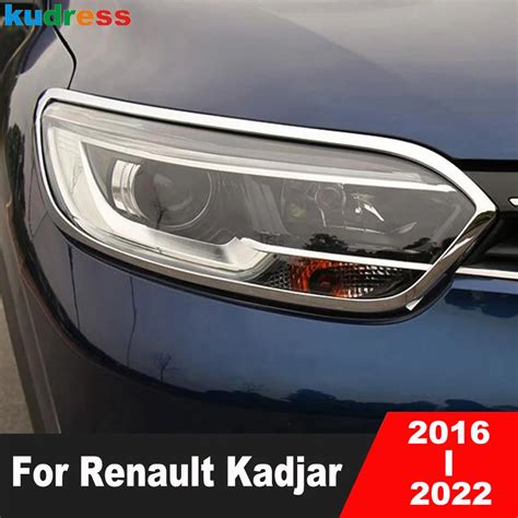 Front Head Light Lamp Cover Trim For Renault Kadjar 2016 2017 2018 2019