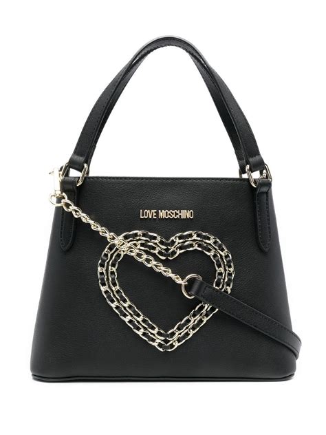 Love Moschino Heart Logo Leather Bag Farfetch