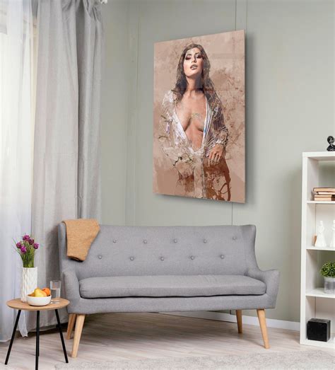 Naked Erotic Woman Painting Sexy Wall Art Glass Man Cave Decor Mens Home Decor Master