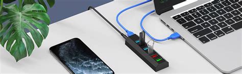 Usb Hub Aiibe Ports Super High Speed Usb Hub Splitter W