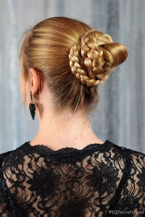 Elegant Twisted Braid Bun Updo Make House Cool