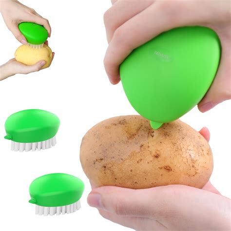 Amazon Pack Vegetable Brush Scrubber Non Slip Fruit Cleaning