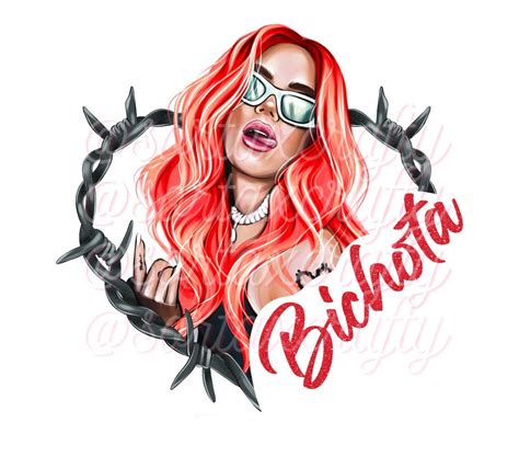 Karol G With Red Hair Bichota Heart Png Instant Download - Etsy