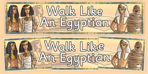 Walk Like An Egyptian Display Banner Teacher Made