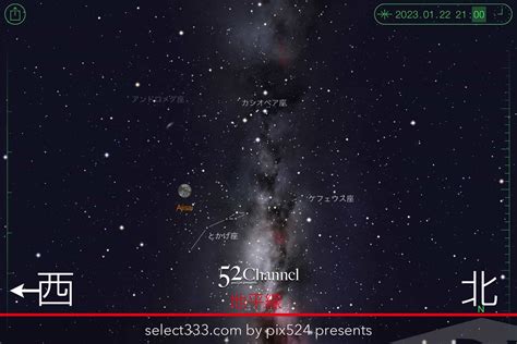 2023年1月の天の川の方角と位置は撮影観測日時の候補日は冬の天の川の見え方