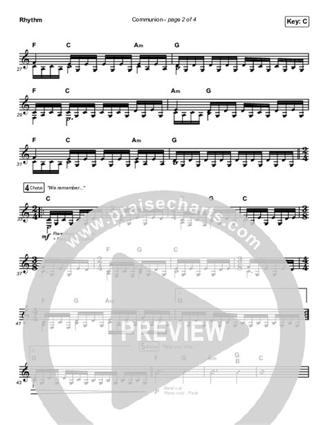 Communion Sheet Music Pdf Brooke Ligertwood Praisecharts