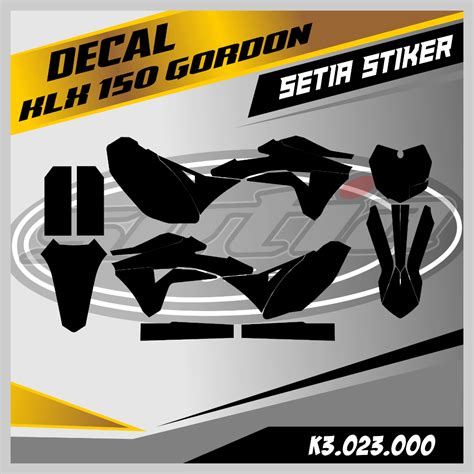 Jual DECAL CRF 150 L KLX GORDON KLX BF WR 155 VIAR CROSS X 150 200