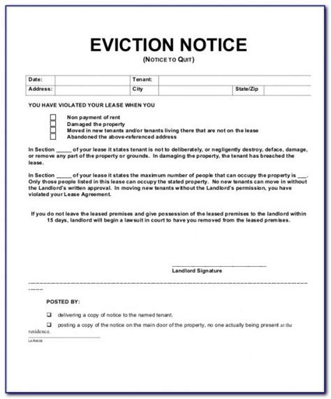 Printable Lodger Eviction Notice Template Pdf Eviction Notice Templates Lettering