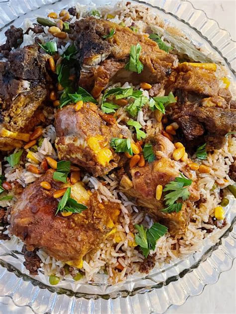 Ouzi Lamb Arabic Lamb With Spiced Rice The Hint Of Rosemary