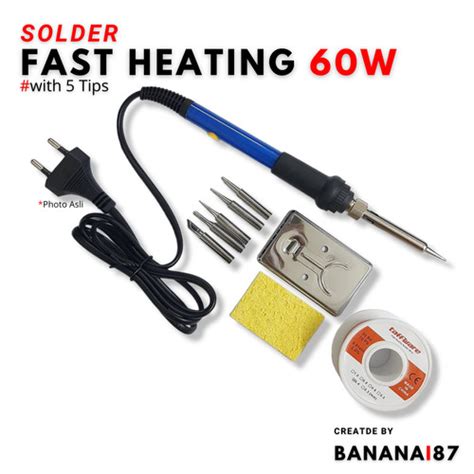 Jual Solder Listrik Watt Iron Adjustable Temperature Lengkap Plus