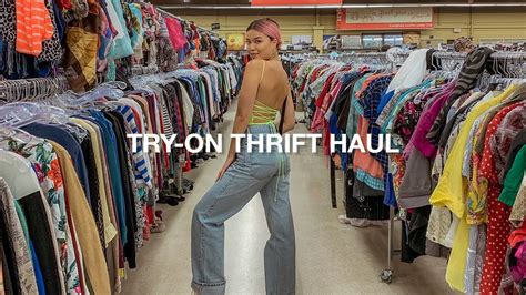 Thrifting In Toronto Try On Thrift Haul Youtube