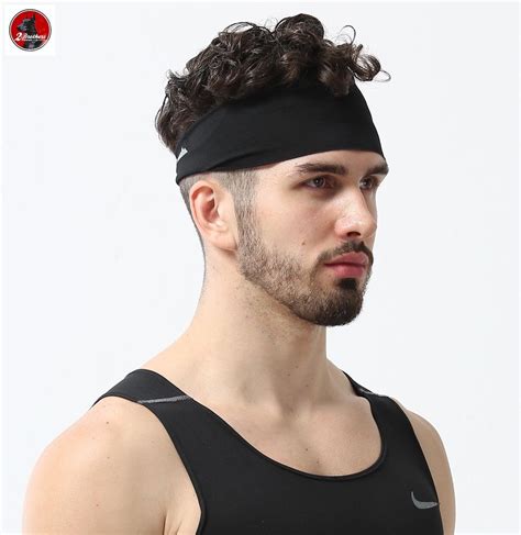 Mens Sports Headband Guys Elastic Thin Sweatband Running Workout Gym