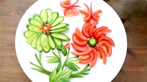 Super Salad Decoration Ideas Cucumber Tomato Butterfly Tomato Rose