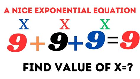 A Nice Exponential Equation Olympiad Math Olympiad Question How To