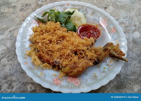 Ayam Goreng Kremes One Of The Favorite Foods In Indonesia Stock Photo