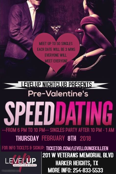 Levelup Presents Prevalentines Speed Dating And Singles Party Information