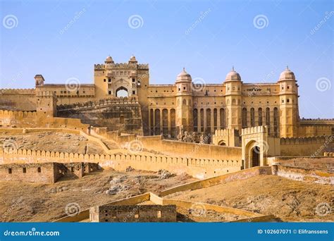 Amber Palace India Stock Image Image Of Fortress Monumental 102607071