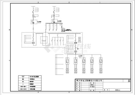 100kw光伏电站并网主接线设计图cad图纸发电输电土木在线