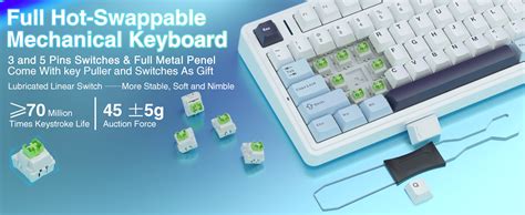 Amazon Aula F Wireless Mechanical Keyboard Hot Swappable Creamy Keyboard Pre Lubed