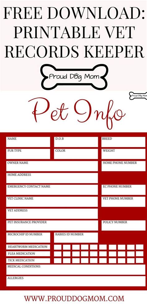 Free Download Printable Vet Records Keeper Free Download Printable