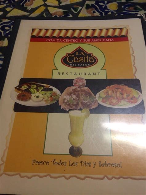 Carta Del Restaurante La Casita Del Sabor Hartford