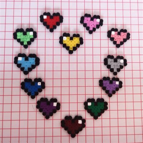 Hama Beads Corazones Hama Beads Hama Dibujo De Gestos