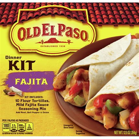 Old El Paso Dinner Kit Fajita 12 5 Oz Box