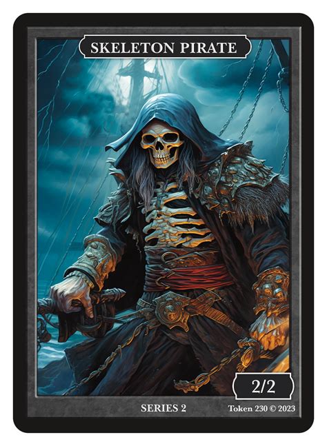 Skeleton Pirate Token Givememana Tokens Series Magic The Gathering