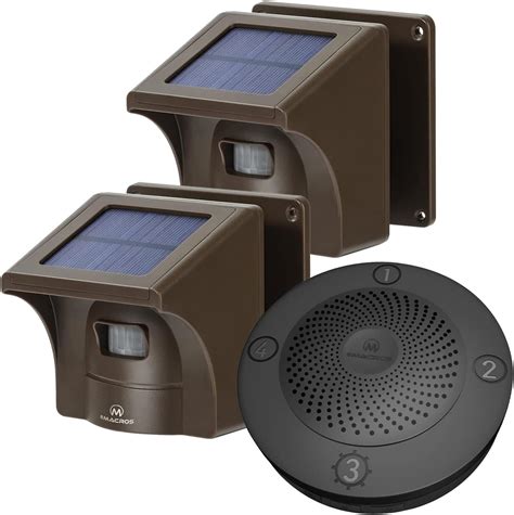 EMACROS Long Range Solar Wireless Driveway Alarm Outdoor Weather