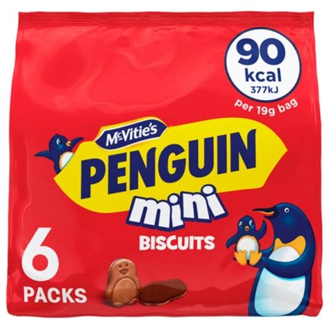 MCVITIES MULTIPACKS MINI PENGUIN BISCUITS 6PK X 8 - Freemans Confectionery