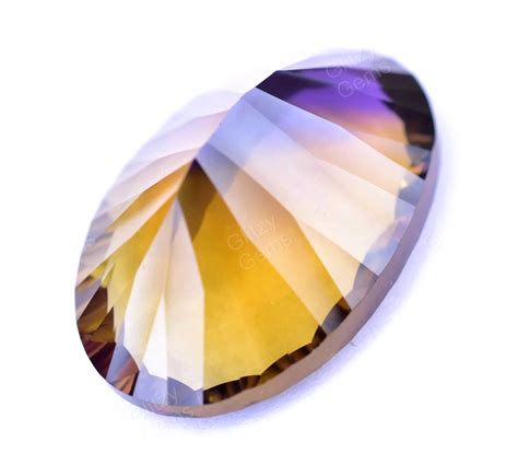 Natural Flawless Bi Color Ametrine Ct Oval Certified Loose