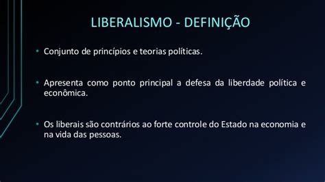 Liberalismo E Neoliberalismo