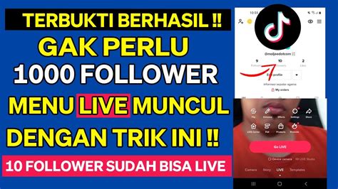 Terbukti Cara Live Di Tiktok Tanpa 1000 Followers Youtube