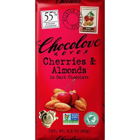 Chocolove Dark Chocolate Bar With Cherries Almonds World Wide