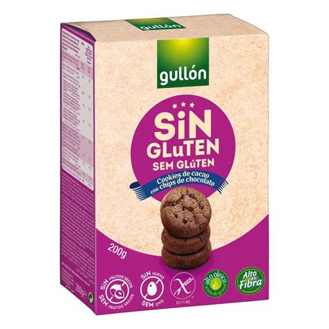 Biscoito Gullón Sem Glúten Cookie Chocolate 200g