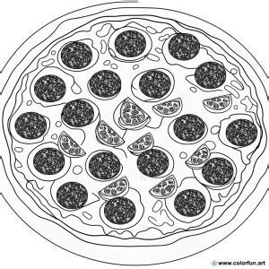 Coloriage D Une Pizza Kawaii T L Charger Ou Imprimer Gratuitement